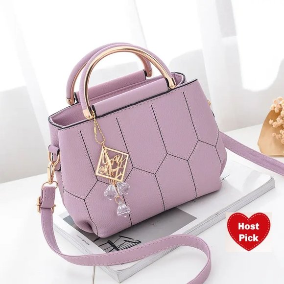 Chic Crossbody Fashion Bag - Style & Function - 5 Pockets - Lilac - Picture 1 of 8